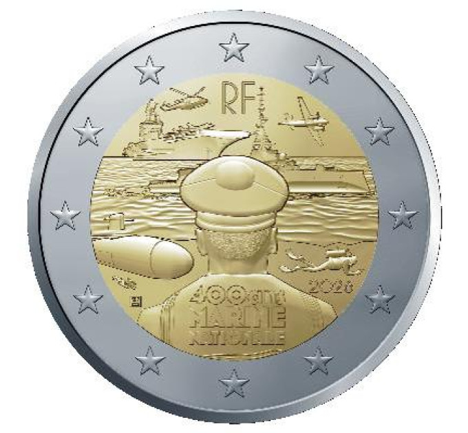 Frankreich 2 Euro UNC 2026 - Französische Marine