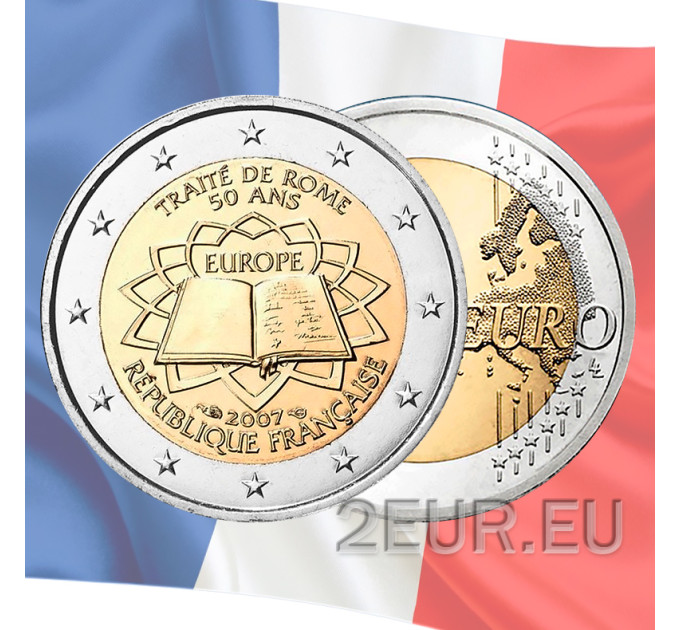 Frankreich 2 Euro UNC 2007 - 50 Jahre Römische Verträge