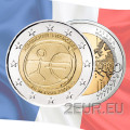 Frankreich 2 Euro UNC 2009 - 10 Jahre Euro – WWU
