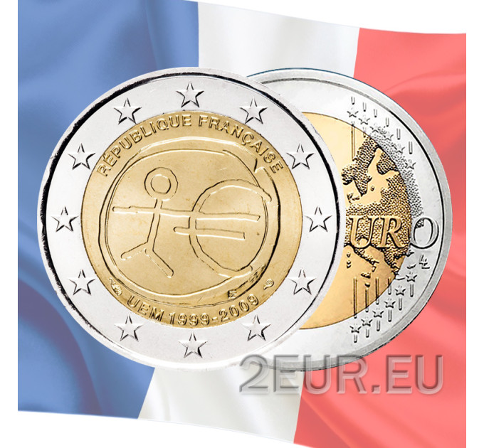 Frankreich 2 Euro UNC 2009 - 10 Jahre Euro – WWU
