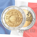 Frankreich 2 Euro UNC 2012 - 10 Jahre Euro-Bargeld