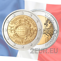 Frankreich 2 Euro UNC 2012 - 10 Jahre Euro-Bargeld
