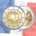 Frankreich 2 Euro UNC 2015 - 30. Jahrestag der EU-Flagge