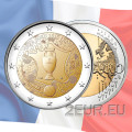 Frankreich 2 Euro UNC 2016 - UEFA-Europameisterschaft
