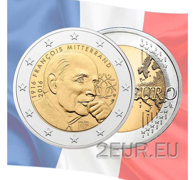 Frankreich 2 Euro UNC 2016 - 100. Geburtstag von François Mitterrand