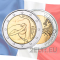 Frankreich 2 Euro UNC 2017 - 25. Jahrestag der Pink Ribbon – Kampf gegen Brustkrebs