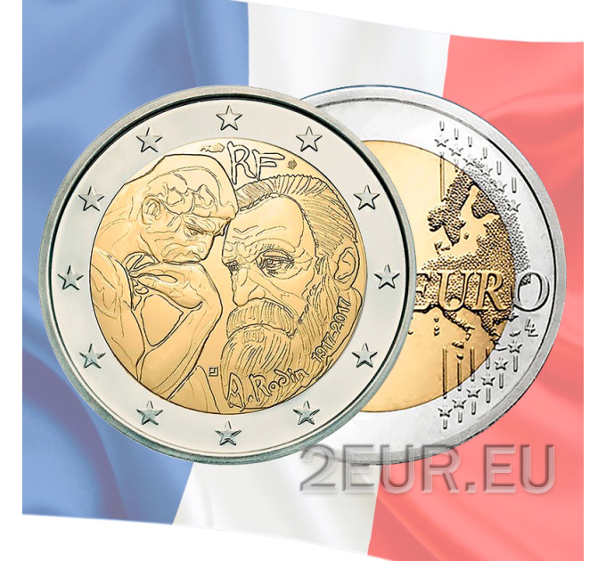 Frankreich 2 Euro UNC 2017 - 100. Todestag von Auguste Rodin