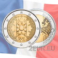 Frankreich 2 Euro UNC 2018 - Der Erste Weltkrieg – Bleuet De France – Kornblume Frankreichs
