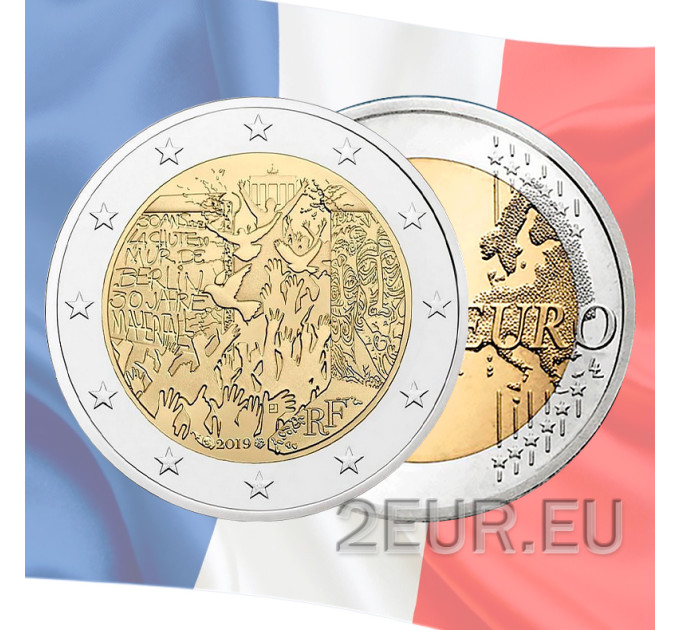 Frankreich 2 Euro UNC 2019 - 30 Jahre seit dem Fall der Berliner Mauer