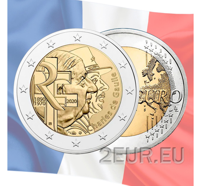Frankreich 2 Euro UNC 2020 - Charles de Gaulle