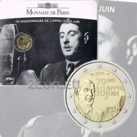 Frankreich 2 Euro BU 2010 - 70. Jahrestag des Appells vom 18. Juni 1940 – Charles de Gaulle