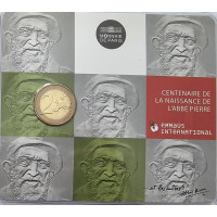 Frankreich 2 Euro BU 2012 - 100. Geburtstag von Abbé Pierre