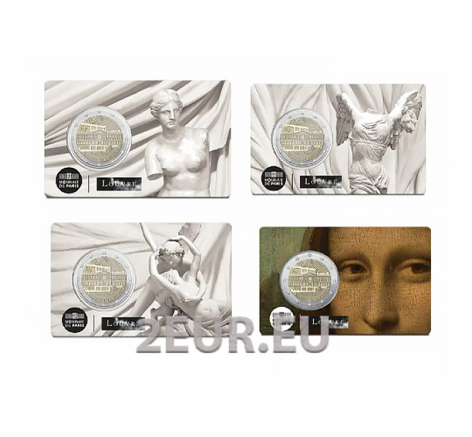 Frankreich 2 Euro BU 2025 - Louvre-Museum - 4 Stk