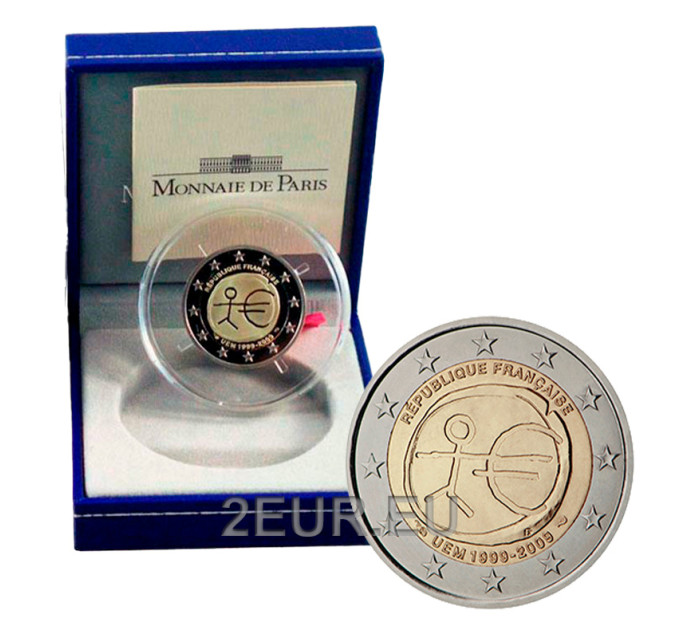 Frankreich 2 Euro PP 2009 - 10 Jahre Euro