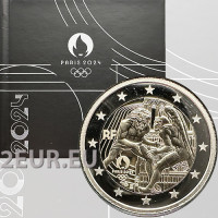 Frankreich 2 Euro PP 2024 - Olympische Spiele Paris 2024 – Herkules übt Wrestling - Notre Dame