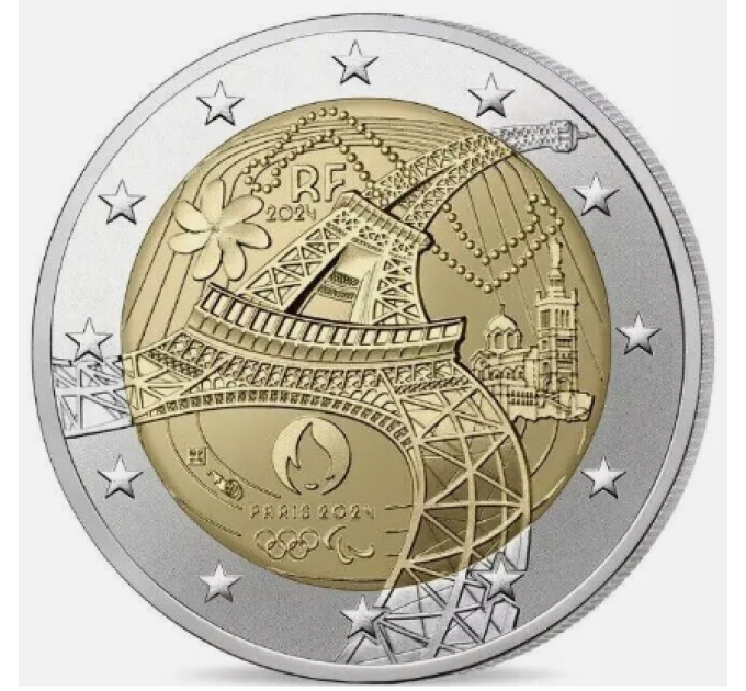 Frankreich 2 Euro PP 2024 - Olympische und Paralympische Spiele 2024 in Paris