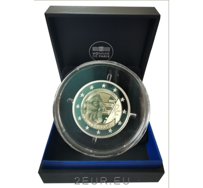 Frankreich 2 Euro PP 2022 - 20 Jahre Euro – Jacques Chirac