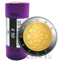 Frankreich 2 EURO-ROLLE 2018 – Kornblume von Frankreich