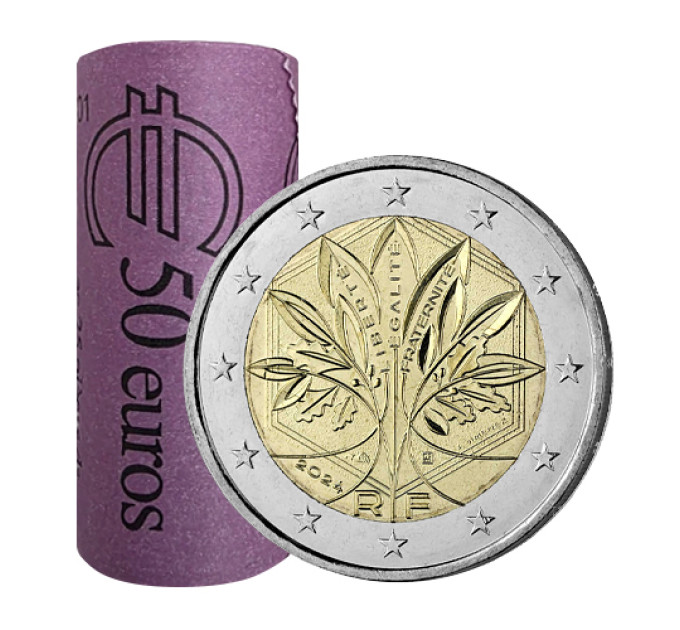 Frankreich 2 EURO-ROLLE 2024 - Nationaler Lebensbaum Frankreichs