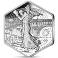Frankreich 10 Euro Silbermünze 2023 - Olympische Spiele 2024 in Paris - Sechseckiger Sämann