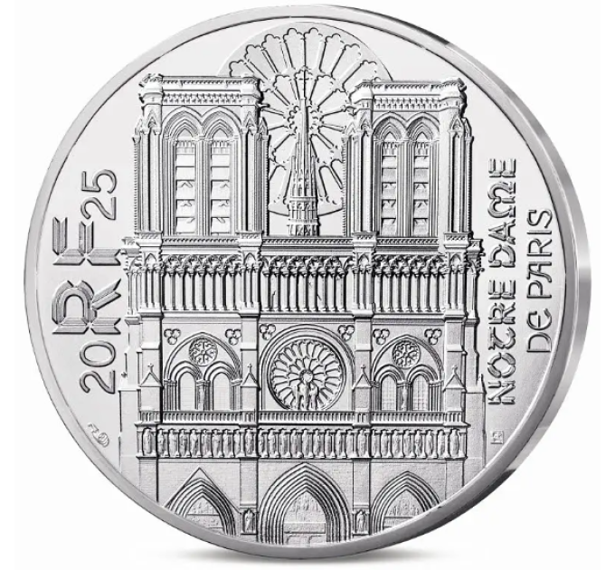 Frankreich 10 Euro Silbermünze 2025 - Notre-Dame de Paris