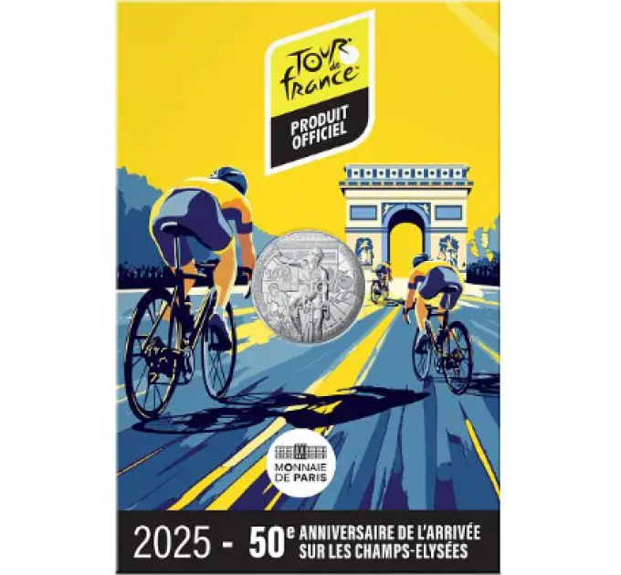 Frankreich 10 Euro Silbermünze 2025 - Tour de France