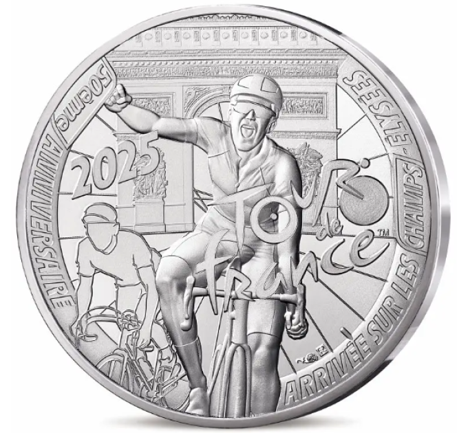 Frankreich 10 Euro Silbermünze 2025 - Tour de France
