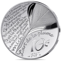 Frankreich 10 Euro Silbermünze PP 2025 - Die Kunst der Feder – Reise zum Mittelpunkt der Erde