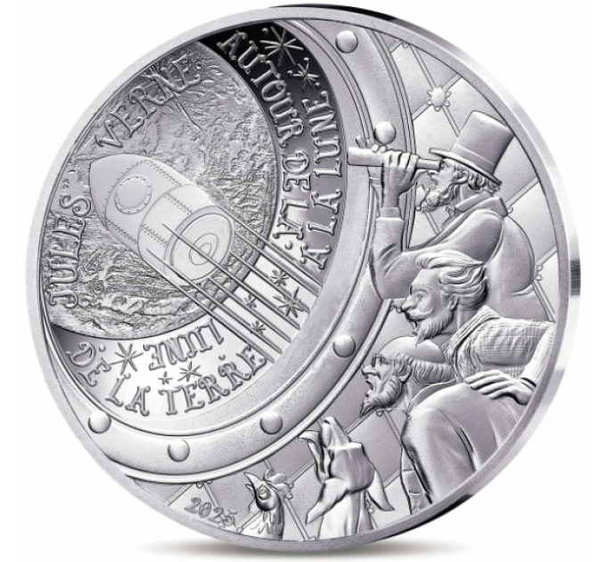 Frankreich 10 Euro Silbermünze PP 2025 - Die Kunst der Feder – von der Erde zum Mond