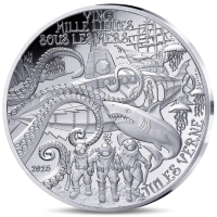Frankreich 10 Euro Silbermünze PP 2025 - Die Kunst der Feder – Zwanzigtausend Meilen unter dem Meer