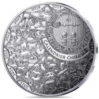 Frankreich 10 Euro Silbermünze PP 2025 - Jahr der Schlange