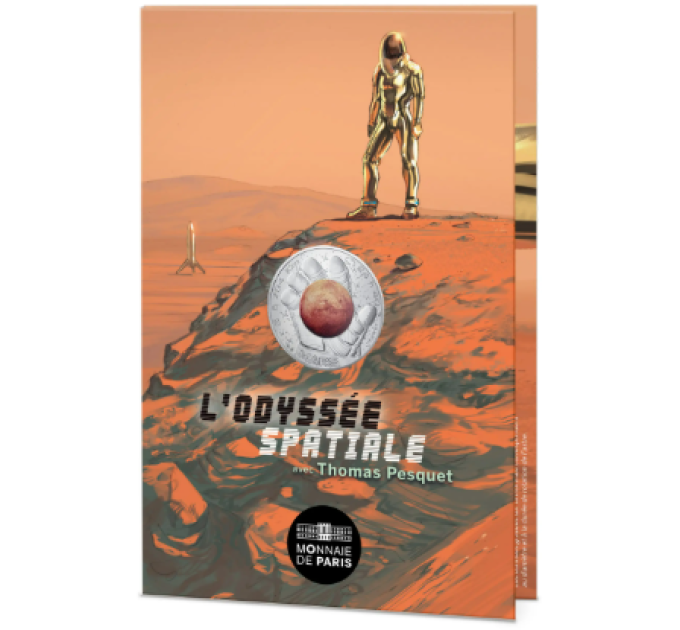Frankreich 10 Euro Silbermünze 2025 - Odyssee im Weltraum mit Thomas Pesquet - Saturn, Jupiter, Mars, Mond