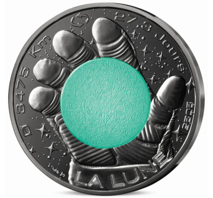 Frankreich 10 Euro Silbermünze 2025 - Odyssee im Weltraum mit Thomas Pesquet - Saturn, Jupiter, Mars, Mond