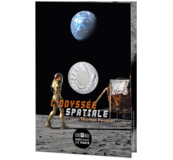 Frankreich 10 Euro Silbermünze 2025 - Odyssee im Weltraum mit Thomas Pesquet - Saturn, Jupiter, Mars, Mond