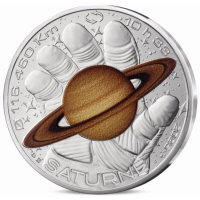 Frankreich 10 Euro Silbermünze 2025 - Odyssee im Weltraum mit Thomas Pesquet - Saturn, Jupiter, Mars, Mond