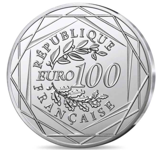 Frankreich 100 Euro Silbermünze PP 2025 - Odyssee im Weltraum mit Thomas Pesquet - Erde