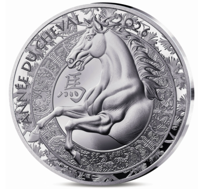 Frankreich 10 Euro Silbermünze PP 2026 - Jahr des Pferdes