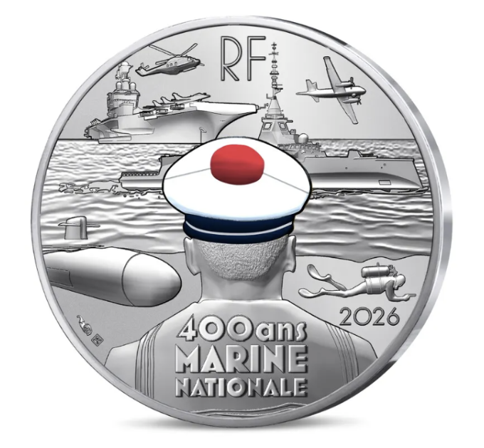 Frankreich 10 Euro Silbermünze 2026 - Französische Marine