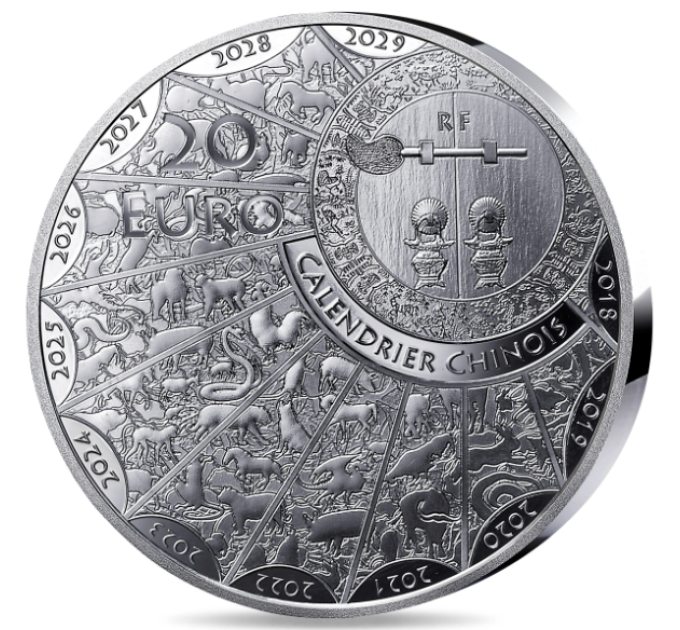 Frankreich 20 Euro Silbermünze PP 2026 - Jahr des Pferdes