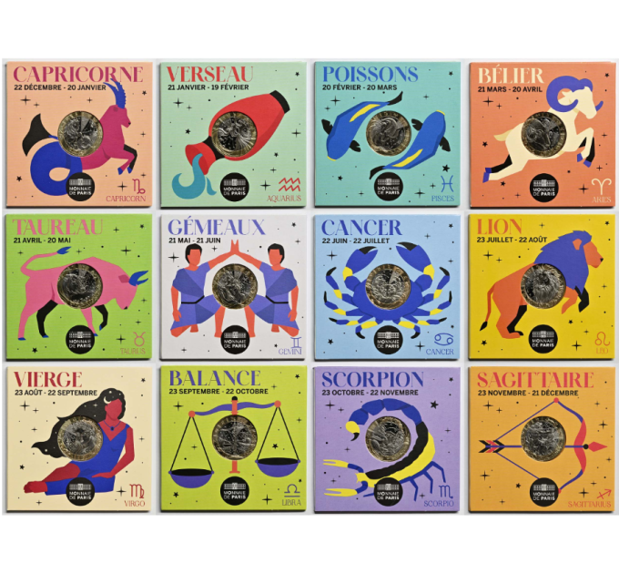 Frankreich 5 Euro münze 2026 - Tierkreiszeichen