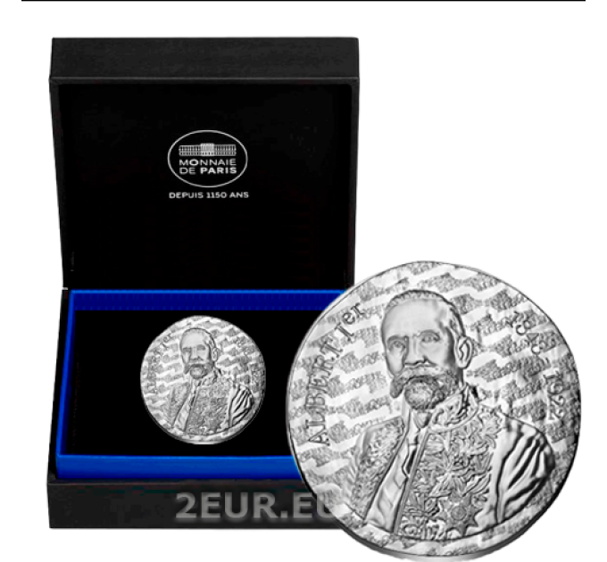 Frankreich 10 Euro Silbermünze PP 2022 - ALBERT I. VON MONACO
