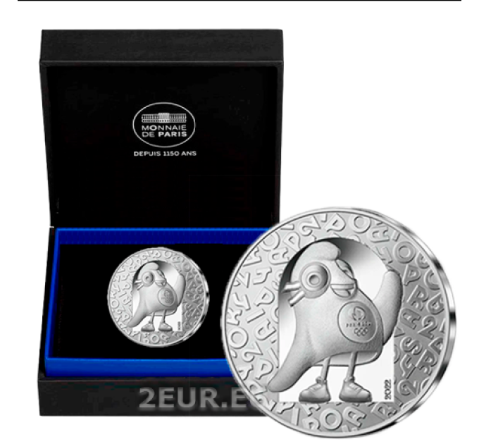 Frankreich 10 Euro Silbermünze PP 2022 - Olympische Spiele – Olympisches Maskottchen