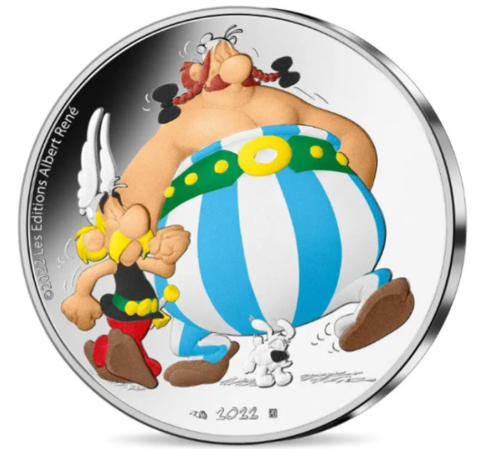 Frankreich 10 Euro Silbermünze PP 2022 - Asterix, Obelix und Idefix