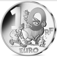 Frankreich 10 Euro Silbermünze PP 2022 - Asterix, Obelix und Idefix