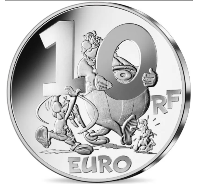 Frankreich 10 Euro Silbermünze PP 2022 - Asterix, Obelix und Idefix