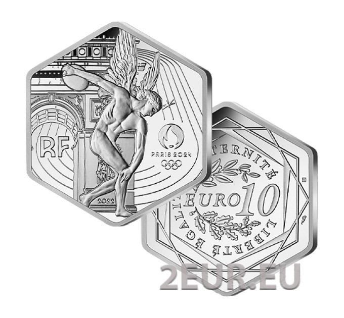 Frankreich 10 Euro Silbermünze 2022 - Das Genie - Olympische Sommerspiele Tokio 2020 - Paris 2024 - 2021