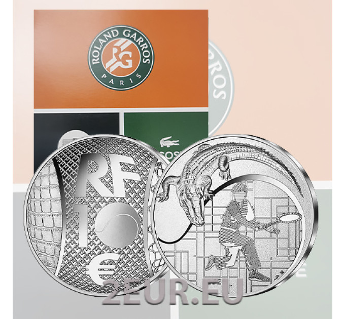 Frankreich 10 Euro Silbermünze PP 2023 - 90 Jahre Lacoste