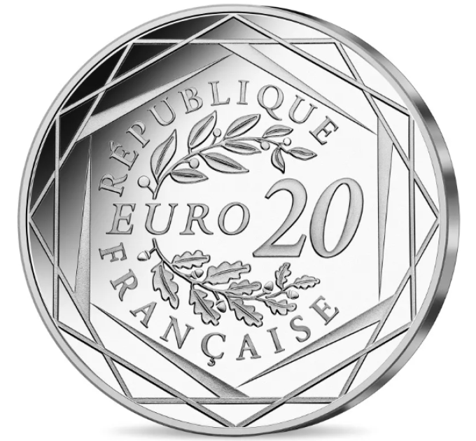 Frankreich 20 Euro Silbermünze 2022 - 20 Jahre Euro