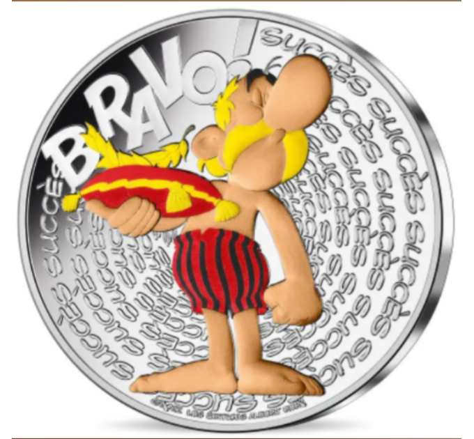Frankreich 50 Euro Silbermünze 2022 - Asterix – Bravo – Erfolg