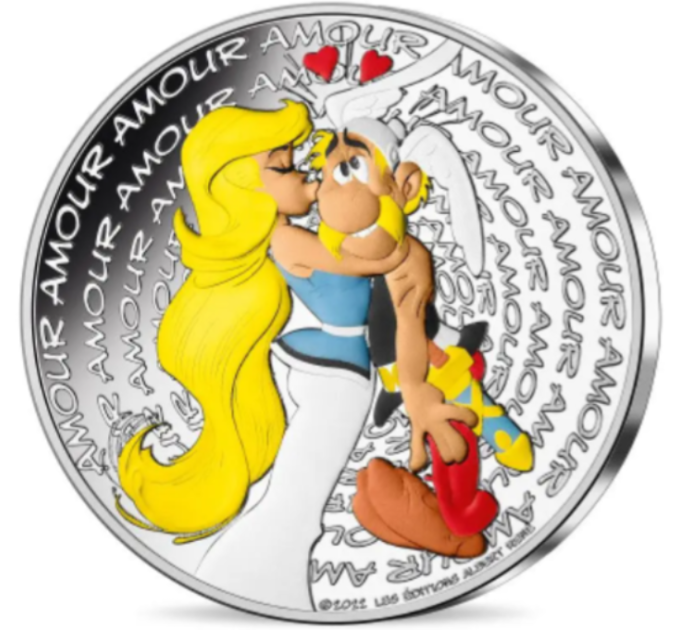 Frankreich 50 Euro Silbermünze 2022 - Asterix - Liebe